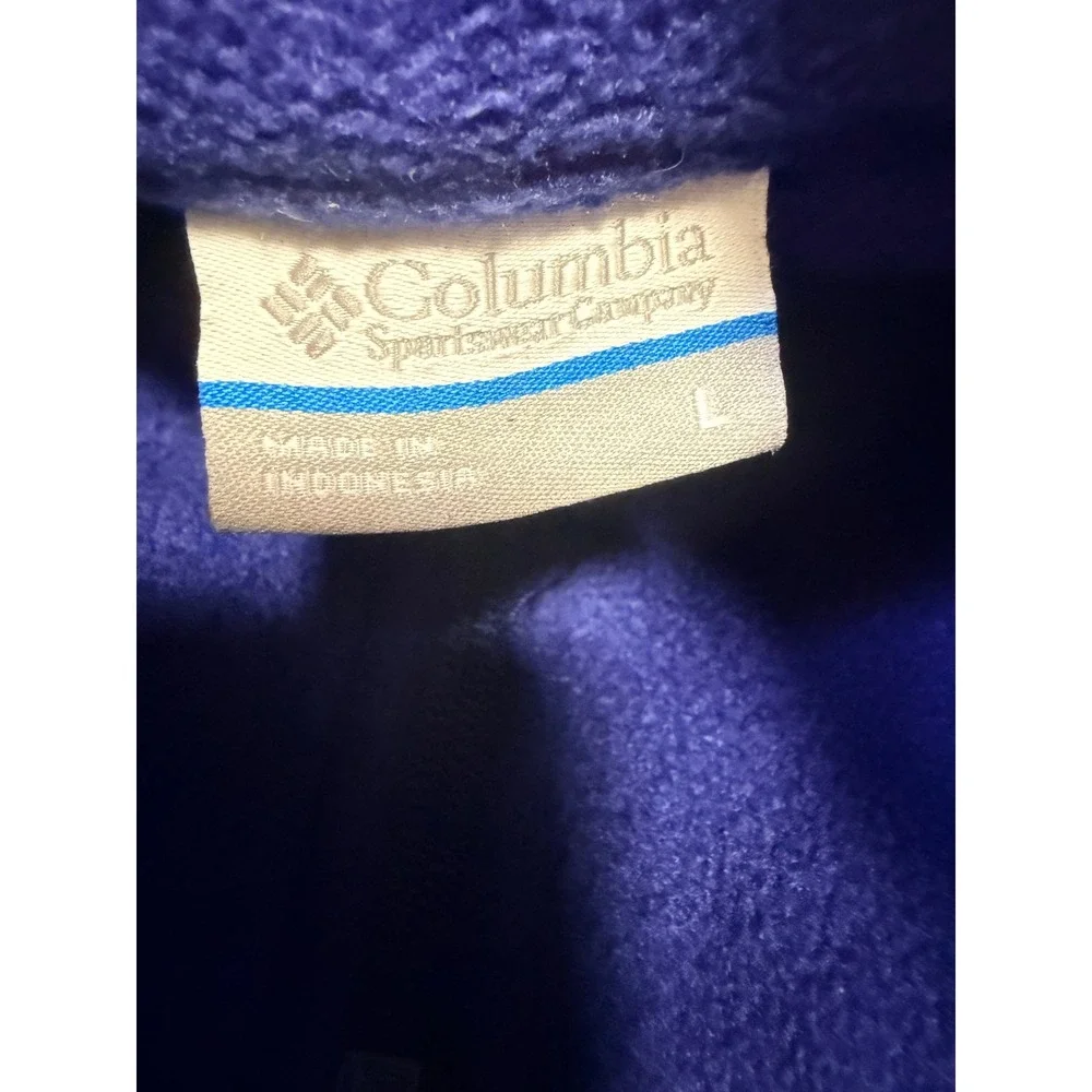 COLUMBIA - Women's Fleece Jacket - Blue Full Zip Benton Springs - Large
